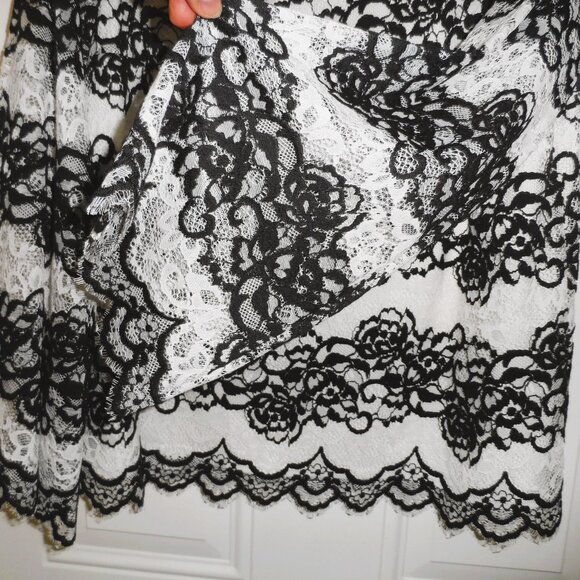 Isaac Mizrahi- Black and white blouse long sleeves - size M , NEW - Picture 5 of 12